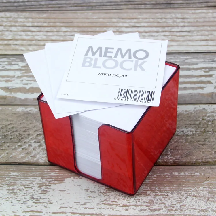 Plastic Memo Cube With Pen Holder Boxes Paper Block Note Cube Memo Pad