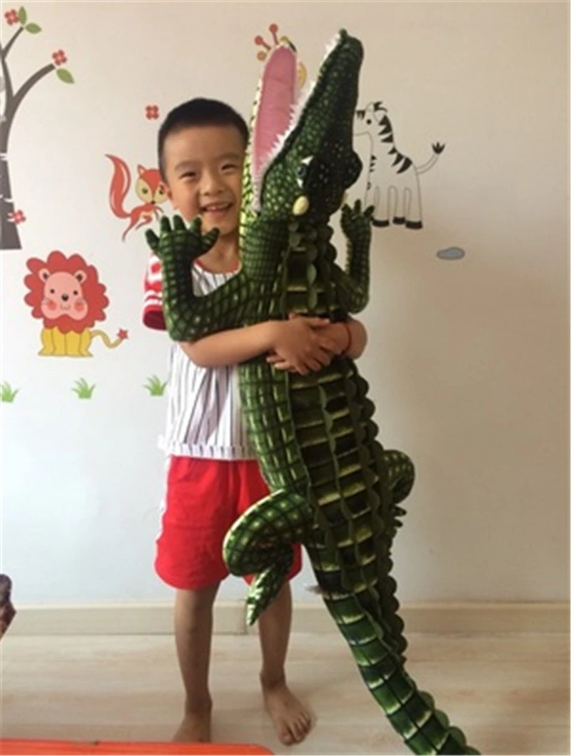 Dorimytrader Giant Stuffed Animal Crocodile Plush Toy Soft Big Realistic Alligator Animals Doll Gift for Children DY61871 (14)