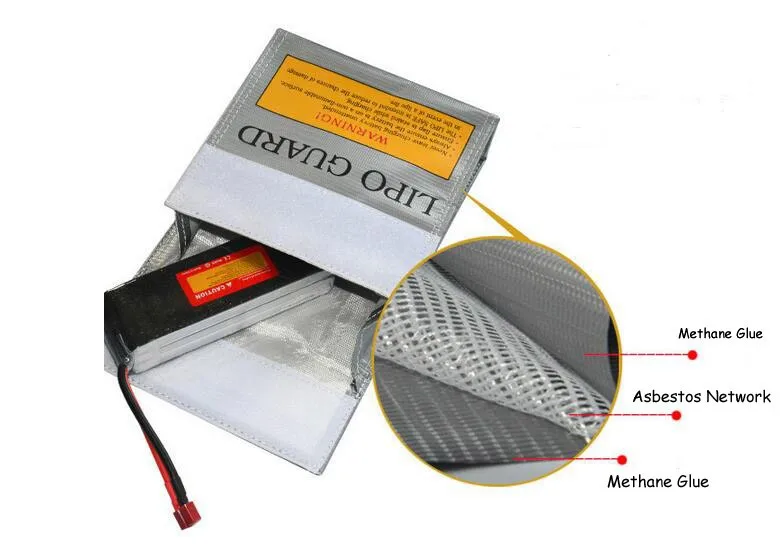 Rc Silver Lipo Battery Fireproof Explosionproof Safe Bag Guard Sleeve