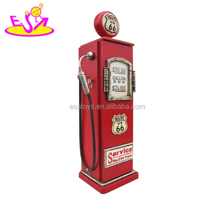 New Design Antique Gas Pump Shape Wooden Coffee Bar Cabinet