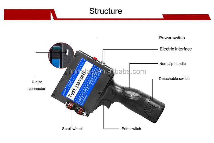 Nataly M3S High Definition Hand Held Ink Jet Printer For Plastic Wood Paper Glass Packing Code Printing Marking Inkjet