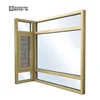 American standard DJYP W112B economical aluminum triple frosted glass window for 5 start hotel window