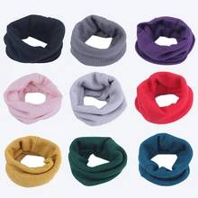 Hot Sale! Baby Scarf Warm Pure Color Children Scarf For Baby Winter Scarf Kid O-Scarf Boy Girl Neck Warm