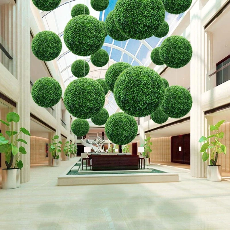 Artificial Grass Topiary Balls Out/indoor Hanging Ball For Wedding