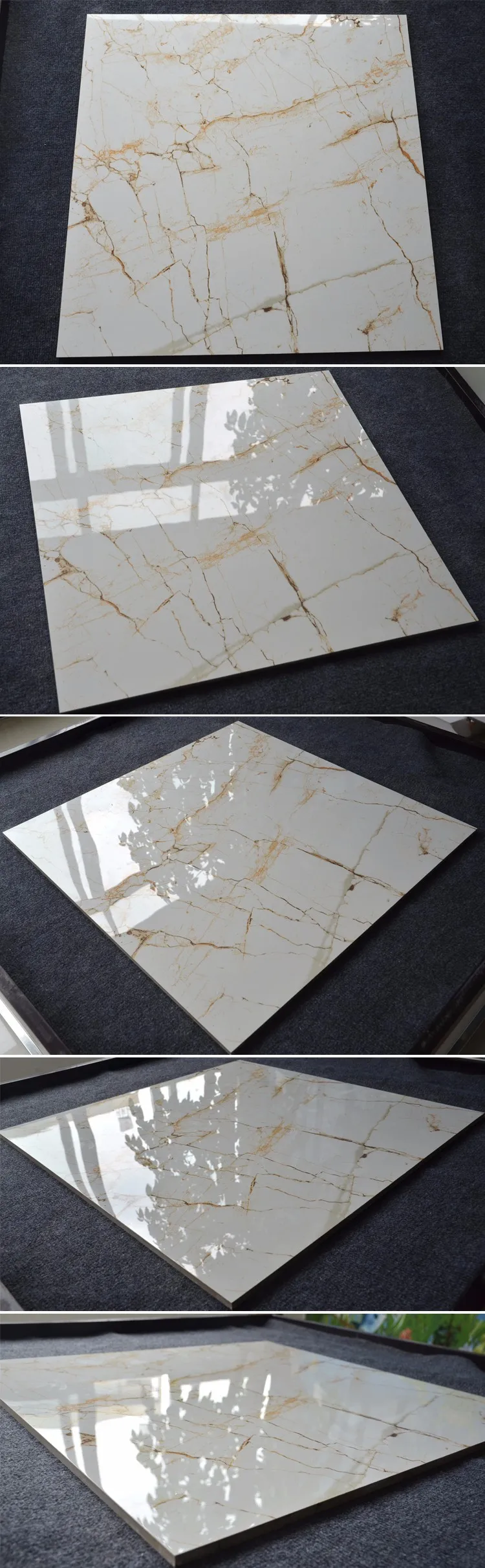 24 Africa Lenasia Bay Galaxy Printed Gold Vein White Marble Tile - Buy