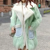 Star Fashion Design Persian Lamb Fur Coat Women Popular Mongolian Faux Sheep Fur Coat