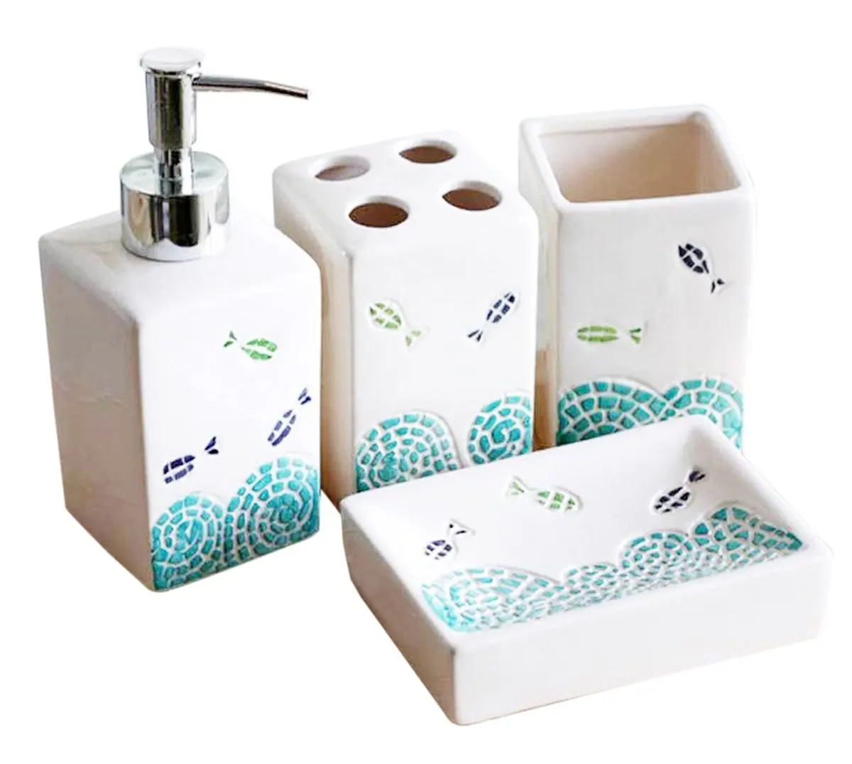 Buy Justnile 4 Piece Ceramic Bathroom Accessory Set Under The Sea In Cheap Price On Alibaba Com