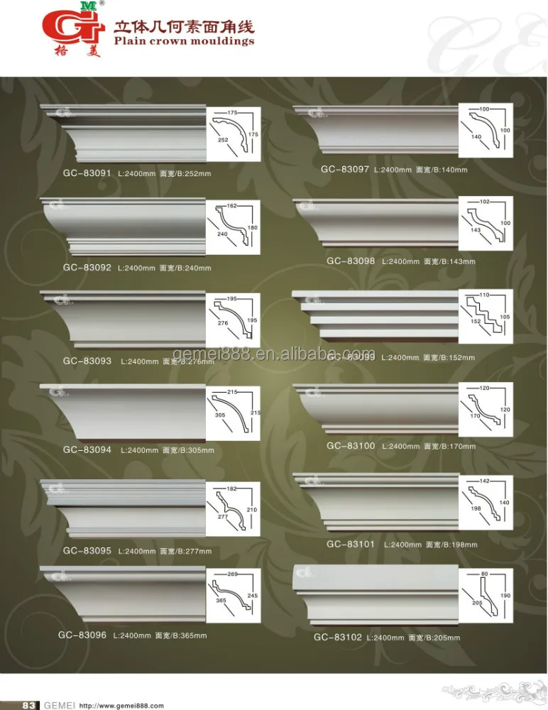 Pu Plain Crown Mouldings Cornice 9 Pu Plain Crown Mouldings Cornice 9