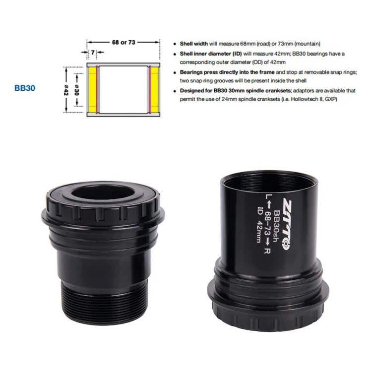 cent bloeden doel Ztto Bb30sh Bb30 24 Adapter Bicycle Press Fit Bottom Brackets Axle For Mtb  Road Bike Parts - Buy Bicycle Aluminum/alloy Bearing Bottom  Bracket,Mountain Bike Bottom Brackets,Bicycle Bottom Brackets Bb30h Product  on Alibaba.com