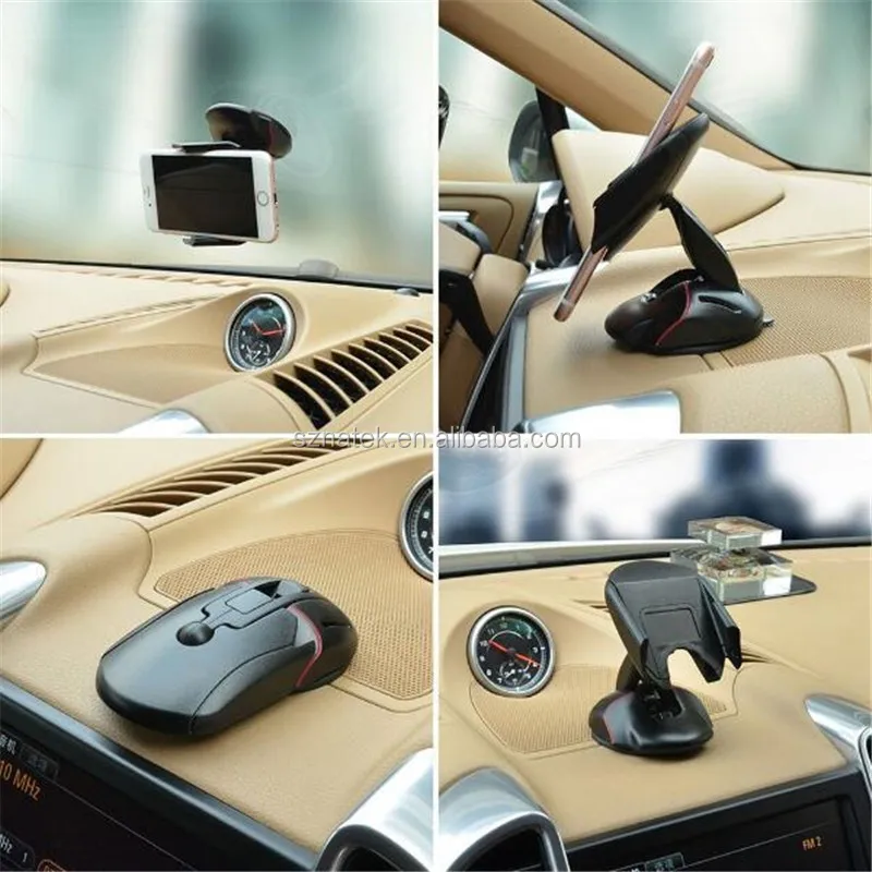 Mouse Car Mount Holder,One Touch Mouse Style Windshield Dashboard Car