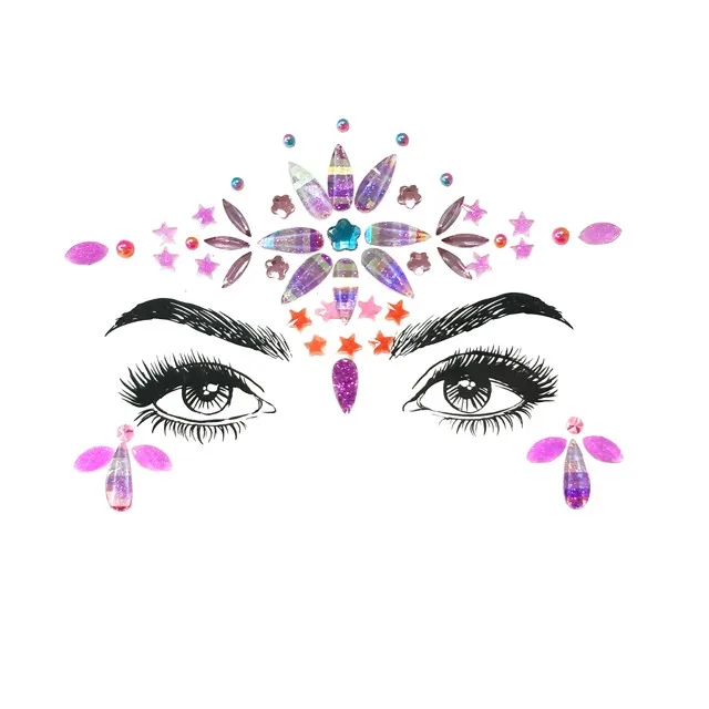 New Arrival Face Gems Rhinestone Festival Body Glitter Stickers Eye ...