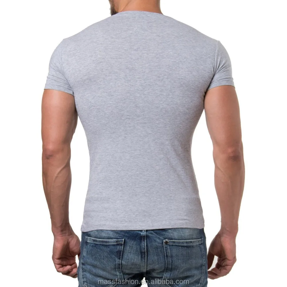 Bulk Muscle Fit T Shirt Mens Blank T Shirt Deep V Neck - Buy Muscle Fit ...