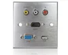 Square Silver Aluminum panel Multimedia hotel room Wall Socket/Hotel TV Media Wall plate