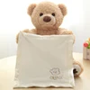12" Teddy Bear with Voice Sound Play Hide and seek Cute Talking Music Stuffed Plush Toy Speak and Say Doll for Kids Birthday Gil