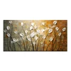 abstract flower and Golden leaves oil painting factory wholesale for sale framed knife texure oil painting for livingroom