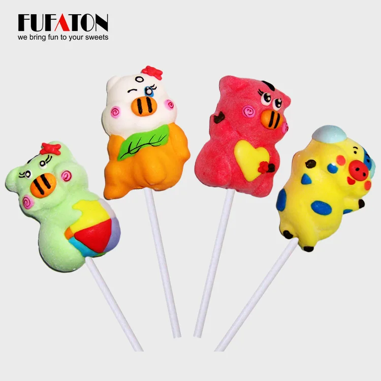 Hot Sell Handmade Deco Tiger Shaped Candy Lollipops With Plastic