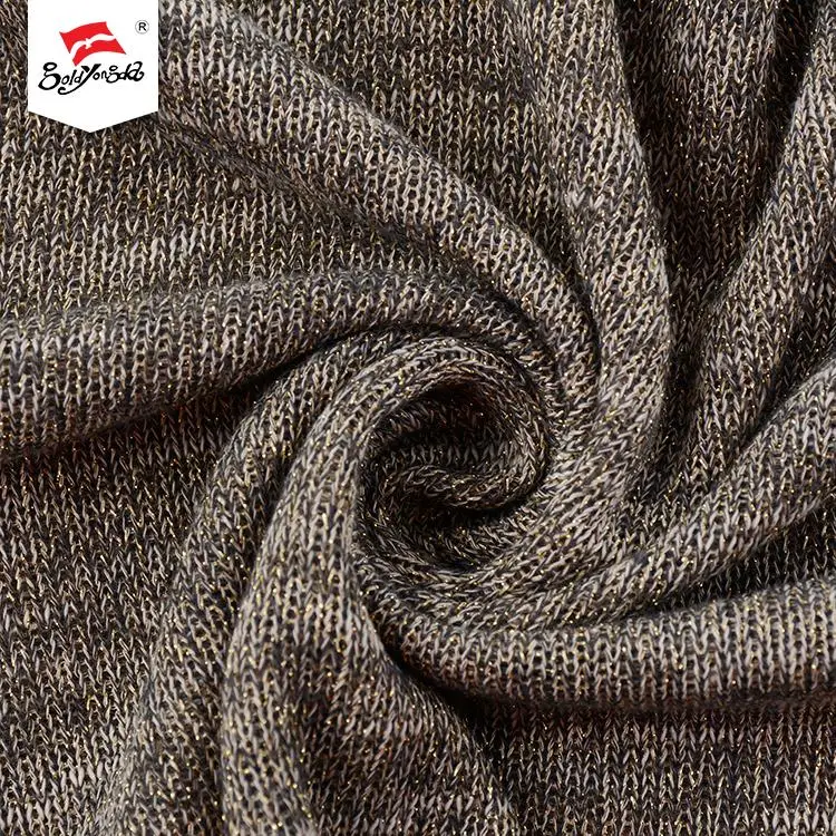 Fancy Design Different Kinds Of Elegant Metallic Rib Knit Fabric - Buy