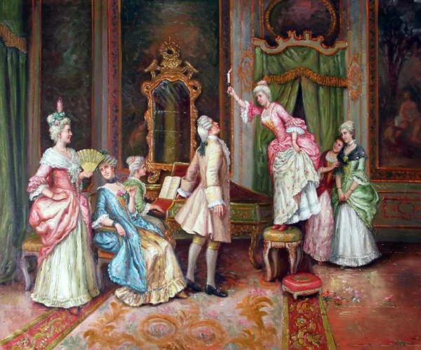 لوحة للفنان كوروت Hand-painted-Classical-European-Court-Paintings-Party