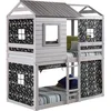 Factory Direct Sale Solid Pine Wooden House Frame Loft Bunk Bed Kids Bunk Bed