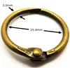63.5mm Inner Antique Bronze Color Loose Leaf Metal Book Binding Ring