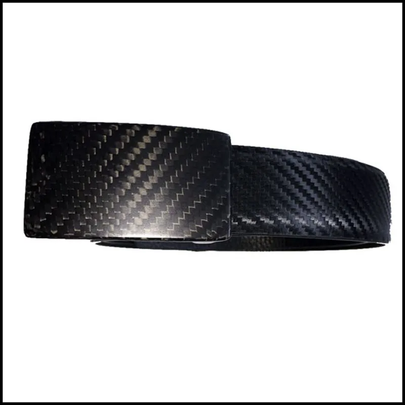 Mens Business Carbon Fiber Genuine Leather Belt With Carbon Fiber