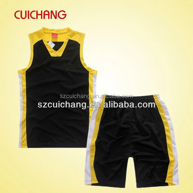 black and yellow basketball jersey design