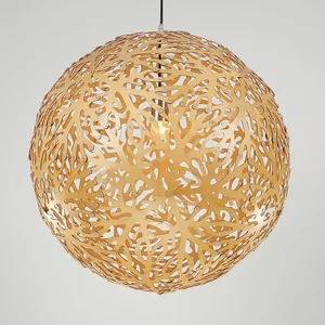 Handicraft Large Laser Cutting Wood Veneer Lamp Orbit Hollow Round Pendant Light Handicraft Large Laser Cutting Wood Veneer Lamp Orbit Hollow Round Pendant Light