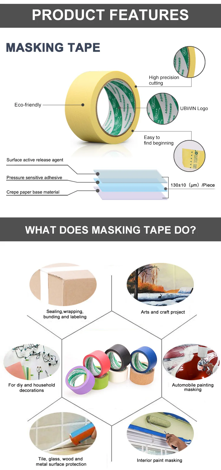 Custom Cheap Wholesale Print Masking Tape Paper Manufacturer Buy
