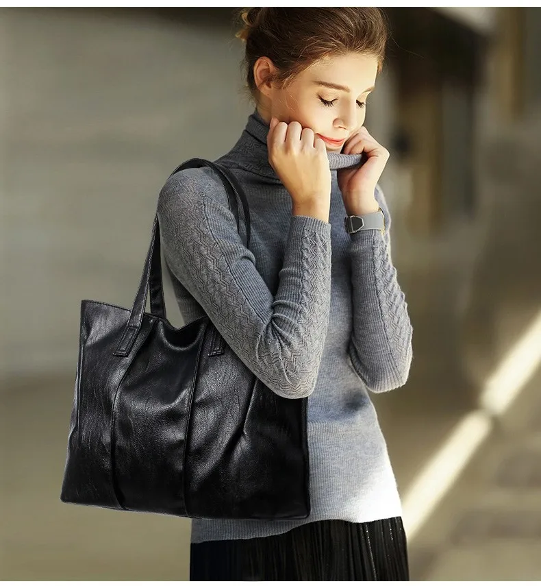2017 Most popular korean style women tote handbags fashion pu leather lady shoulder bags