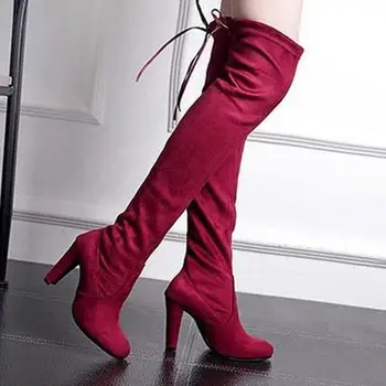 women's lace up knee boots