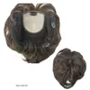 Quality hand-knotting human hair and synthetic mixed clip in top hair pieces