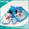 Heat resistant pot printed oven mit,quilted pot holder,oven mitt and pot holder