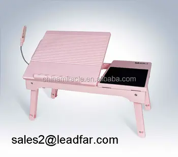 Leadfar Table With Fan Hot Sales Laptop Table With Usb Fan Height