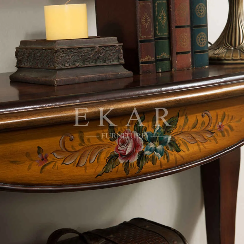 Woonkamer interieur luxe meubels vintage console tafel in zwart ...