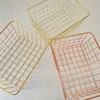 7 L copper plated metal wire basket gold plated storage basket with 3 colors for sale