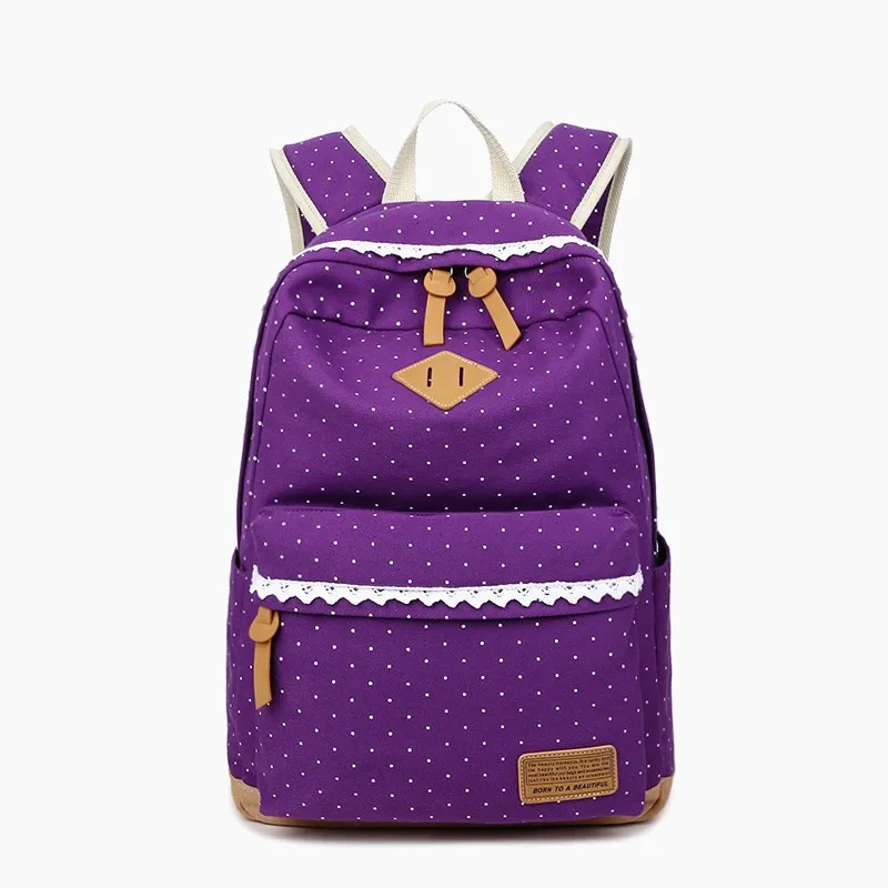 New Design Name Brand Custom Child Zipper Backpacks Canvas Girls