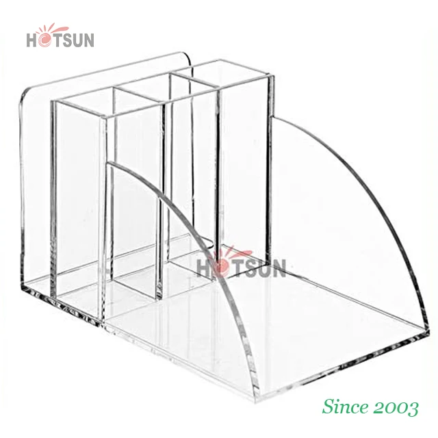 Wholesale 4x4 Inches Notepad Holder Plastic Stationery Tray Clear Square Acrylic Memo Pad Holder