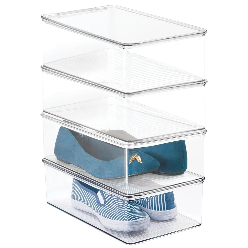 clear shoe box with lid