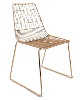 Modern Replica Lucy Wire Dining Chair Outdoor Bent Metal Dining Chair Outdoor Bent Metal Wire