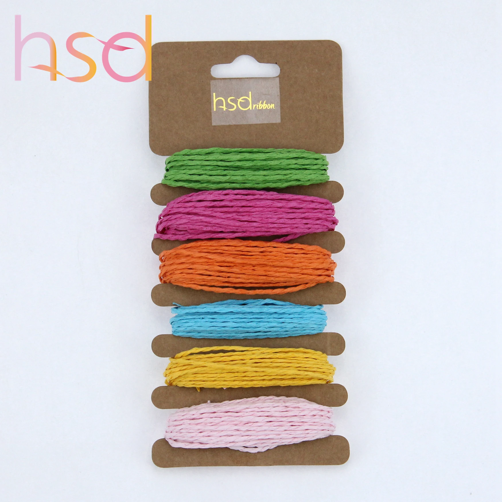 Wholesale 2mm Diy Colorful Twine Waxed Cord Hemp Jute Rope For Packing