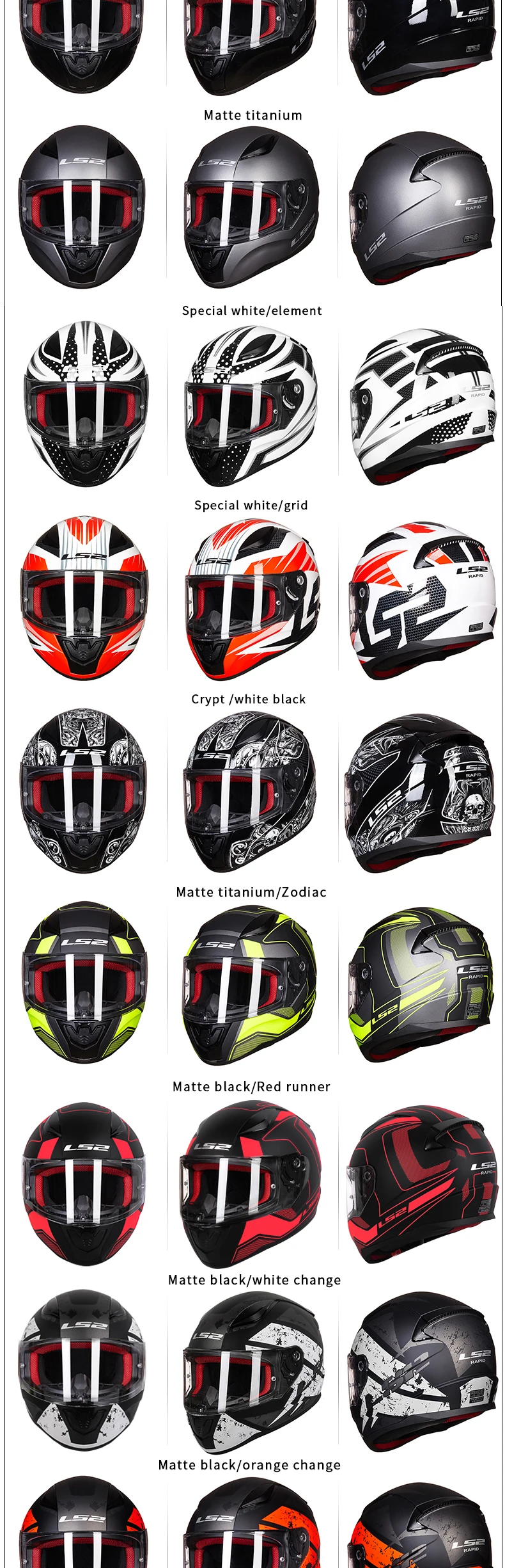 Ls2 Ff353 Full Face Motorcycle Helmet Abs Safe Structure Casque Moto