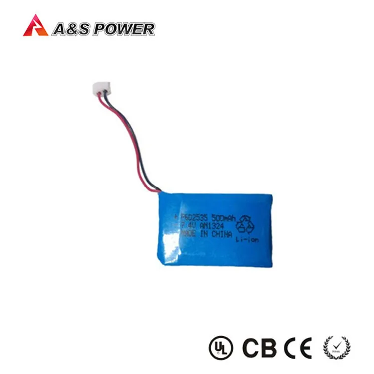 602535 7.4v 500mah lipo battery