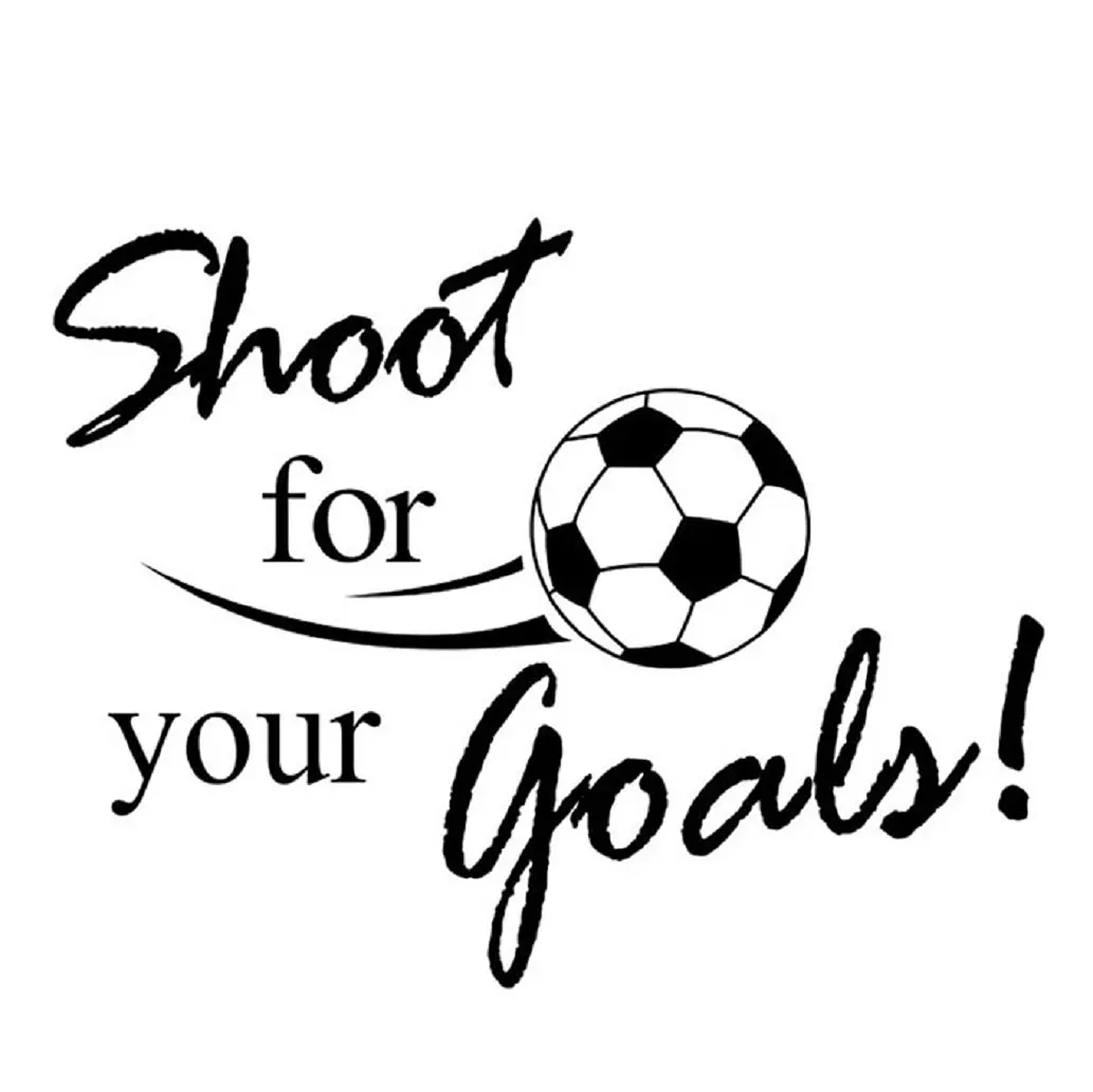 Outtop Shoot For Your Goals Football Soccer Removable Decal Wall Sticker Home Decor