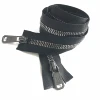 Double Same Shape Slider Zipper 10# plastic Silver teeth