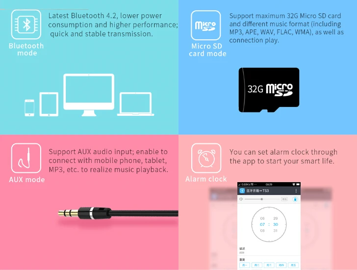 Bluedio Turbine 2.1 Sound Track Wireless Bluetooth Speaker For Iphone X - ANKUX.COM