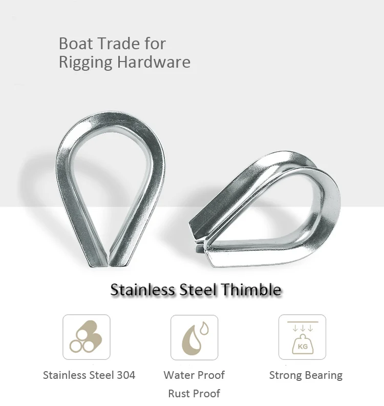 Rigging Hardware US Type standard sailing wire rope thimble