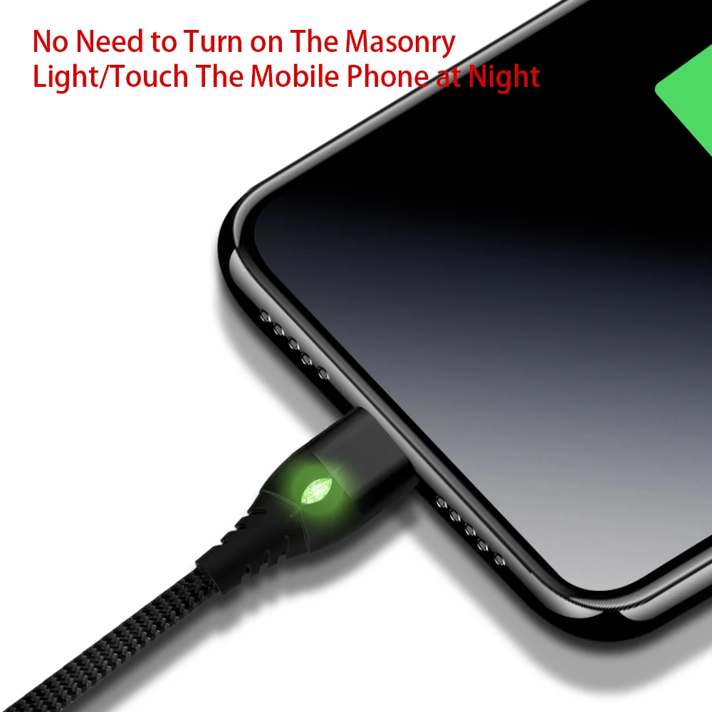 Phone accessories magnetic charging cable usb diamond light 3 in 1 quick charge phone charge micro usb for phones - ANKUX.COM