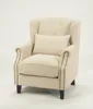 Living room use button design 1 seat wooden sofa wooden fabric sofa(KS-904-1)