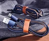 High Quality 2.4a Quick Charge Jean Denim Leather Micro Usb Data Cable For Iphone