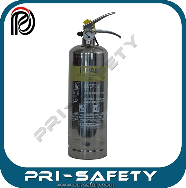 silver fire extinguisher